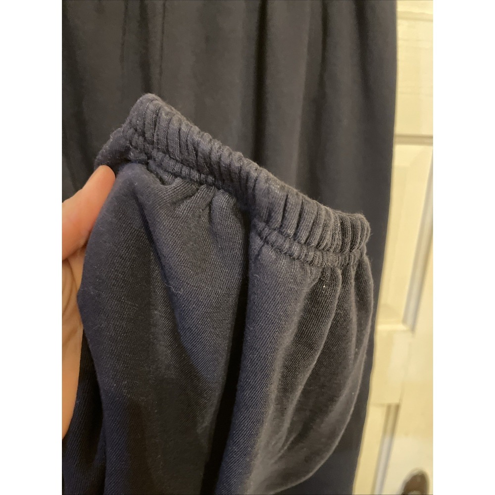 Navy Blue Womens Sweatpants Elastic Waist and Ankles Medium - Picture 4 of 5